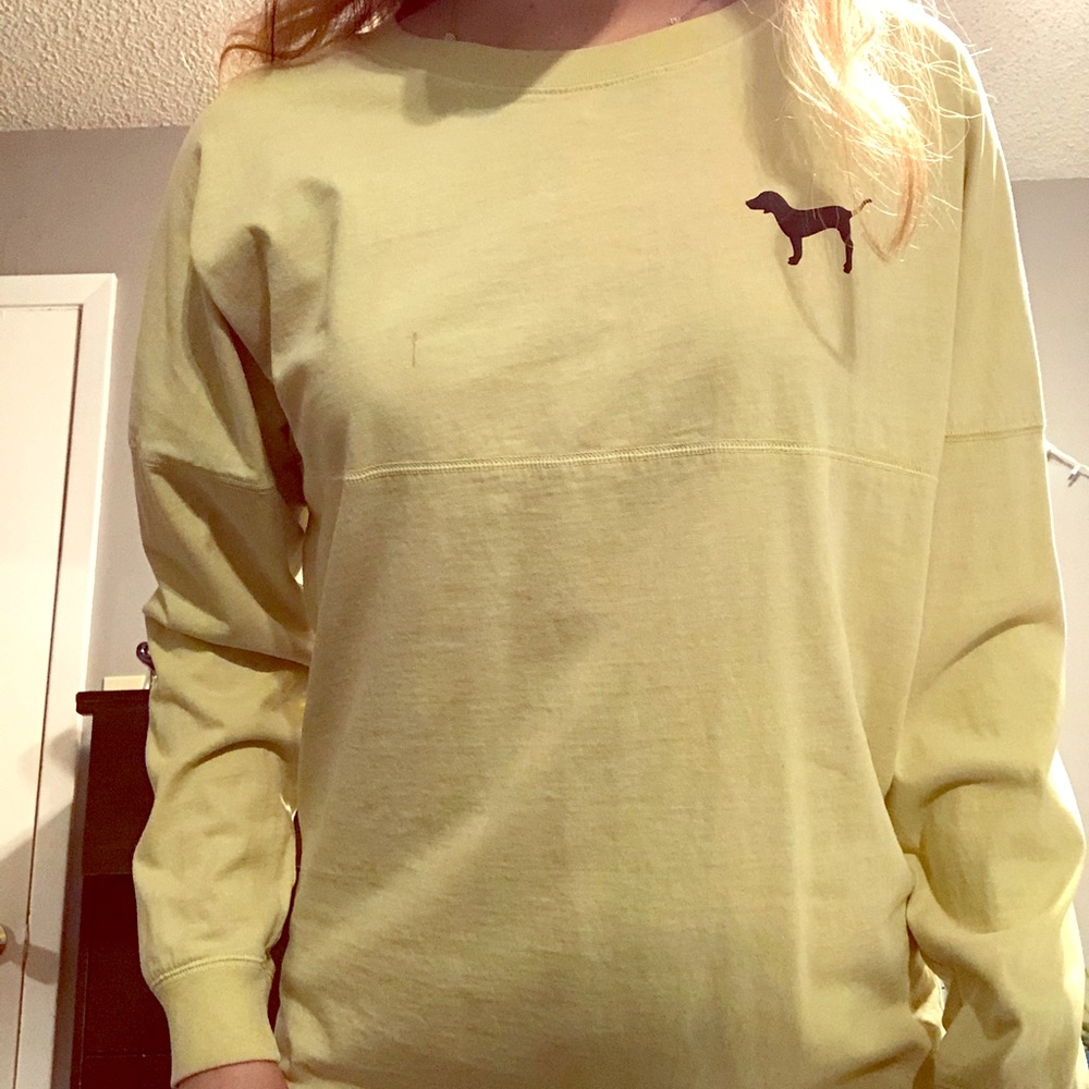 PINK neon yellow long sleeve